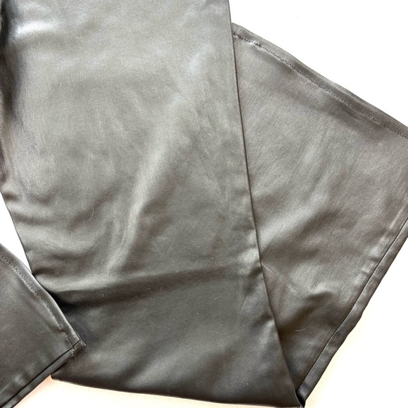Kut From The Kloth Retro Black Shiny Matte Highrise Flare Faux Leather Pant (12) - Picture 12 of 16
